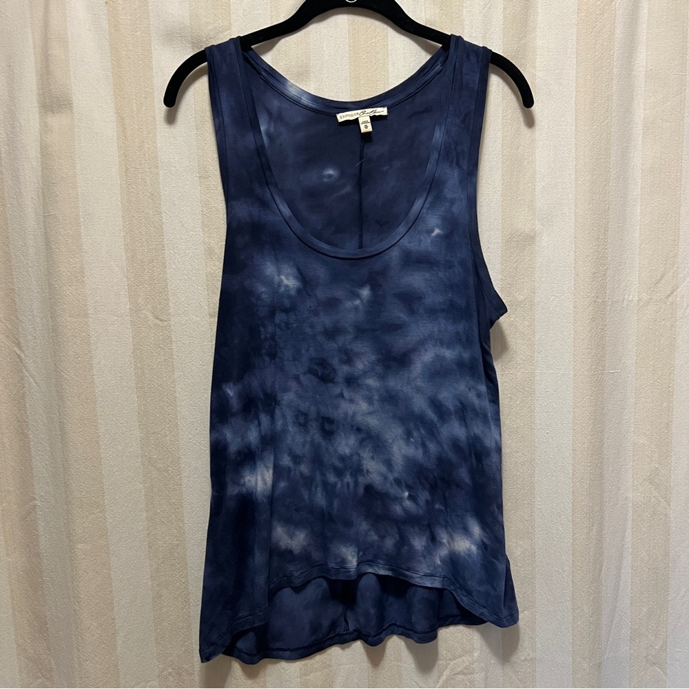 Women's Blue Tie-Dye Tank Top